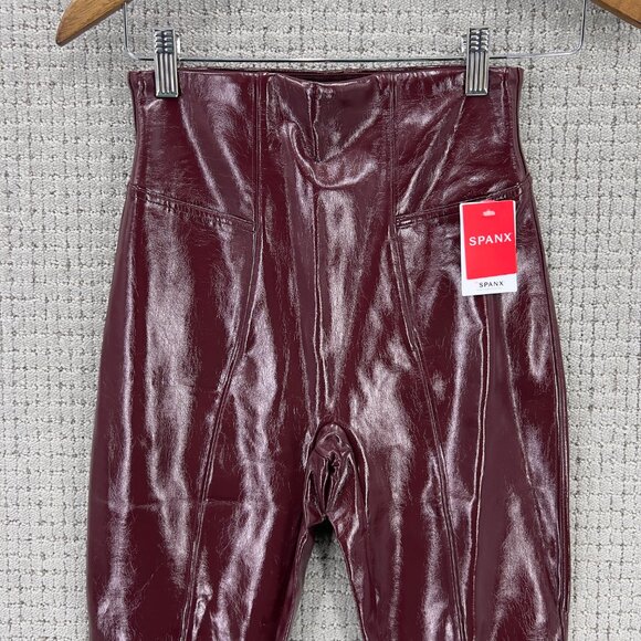 SPANX Faux Patent Leather Leggings - Picture 3 of 8